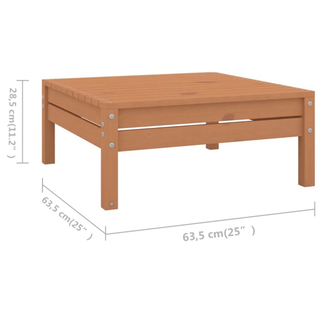Salon de jardin meuble d'extérieur ensemble de mobilier 6 pièces bois de pin massif marron miel
