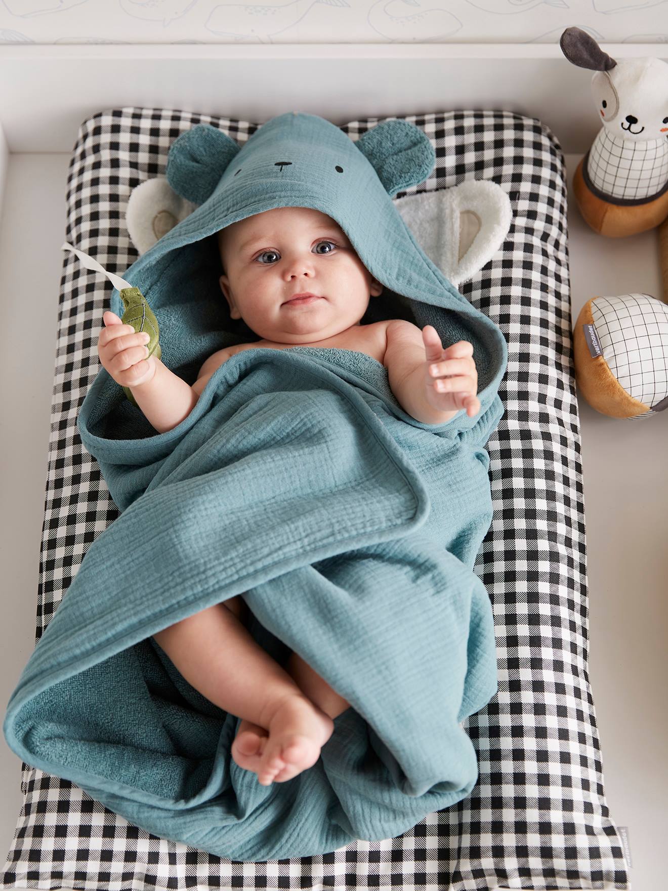 Trocador Mini Zoo com capa + 2 tapetes médios pretos estampados