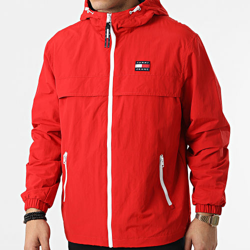 Veste Zippée Capuche Chicago Windbreaker 3340 Rouge