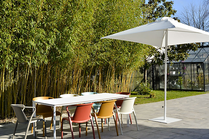 Pied de parasol FLAT acier laqué blanc