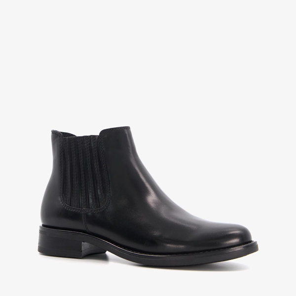 Hush Puppies leren dames chelsea boots zwart