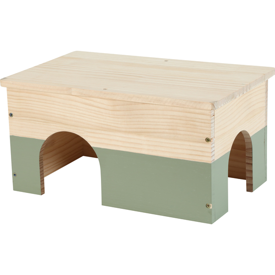 Maison en bois Neolife verte pour lapin L. 26.5 l. 41.0 H. 5.5 cm