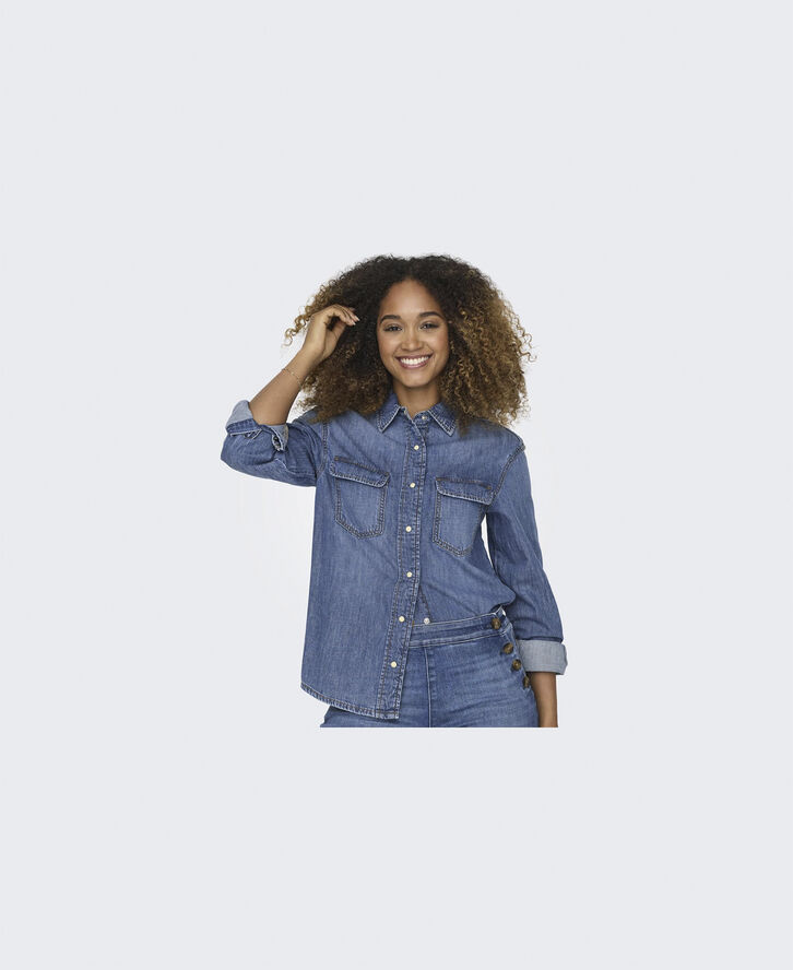 ONLY ONLSEVIGNY LS DNM SHIRT AKM Dark blue denim