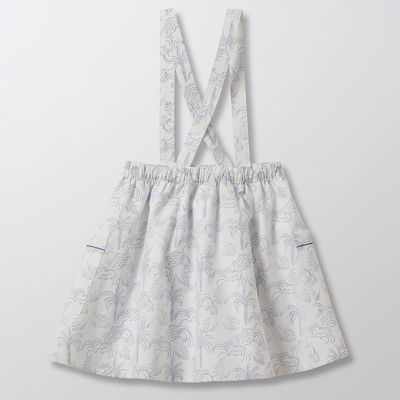Cyrillus Jupe à poches en Coton & Lin blanche