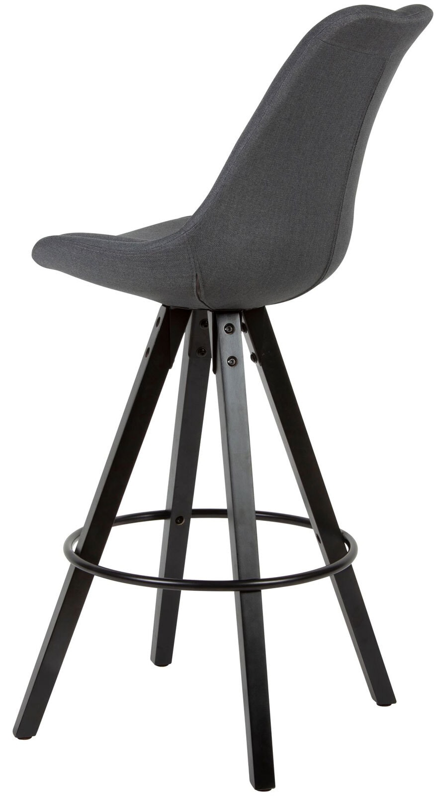 Barhocker Bodo 2er Set 49 x 113 cm grau schwarz