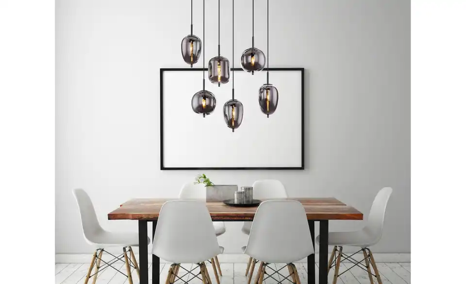 Pendelleuchte 120 cm 6-flammig 80 cm 34 cm