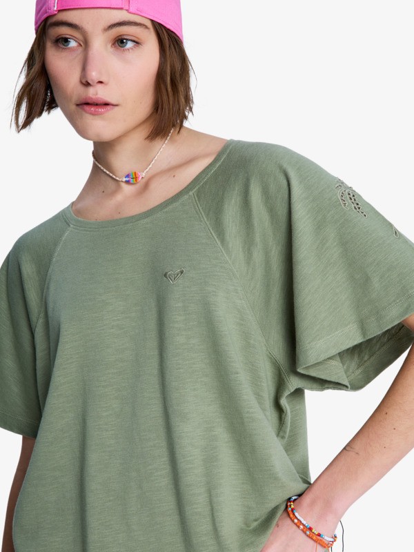 Time For Palm Tree T-shirt à manches courtes Vert Femme