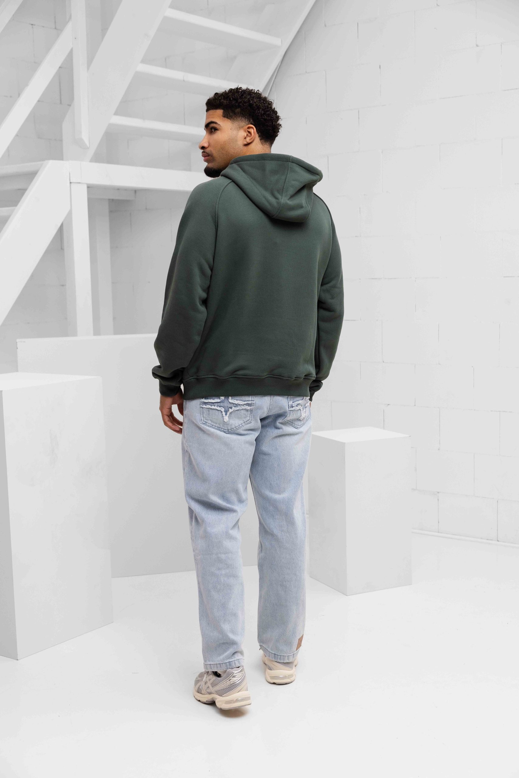 Off The Pitch Wardrope Essentials Hoodie Heren Groen