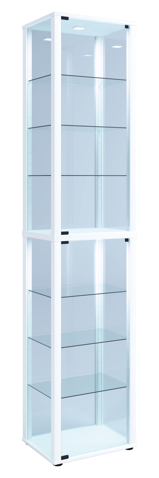 Vitrine KAVISA XL - weiß - 227 cm hoch