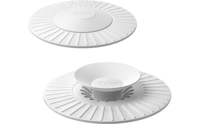 Metaltex Universal 2in 1-Funktion Abfluss-Abdeckung aus Silikon Ø 11,3 x 1,5 cm