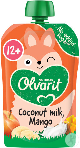Olvarit Smoothie 12m+ Mangue & Lait De Coco 100g