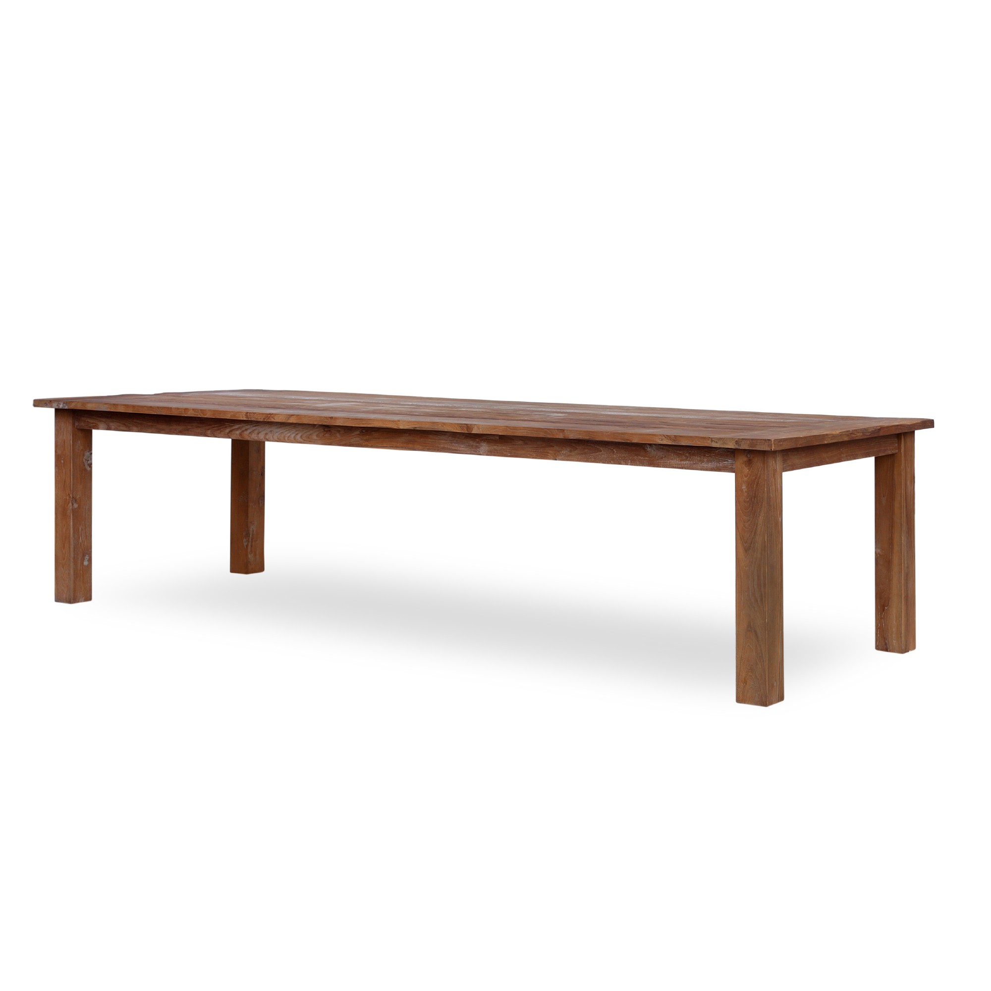 Esstisch aus recyceltem Teak ohne Schublade, L 260 cm, B 100 cm, H 78 cm von fischer's lagerhaus