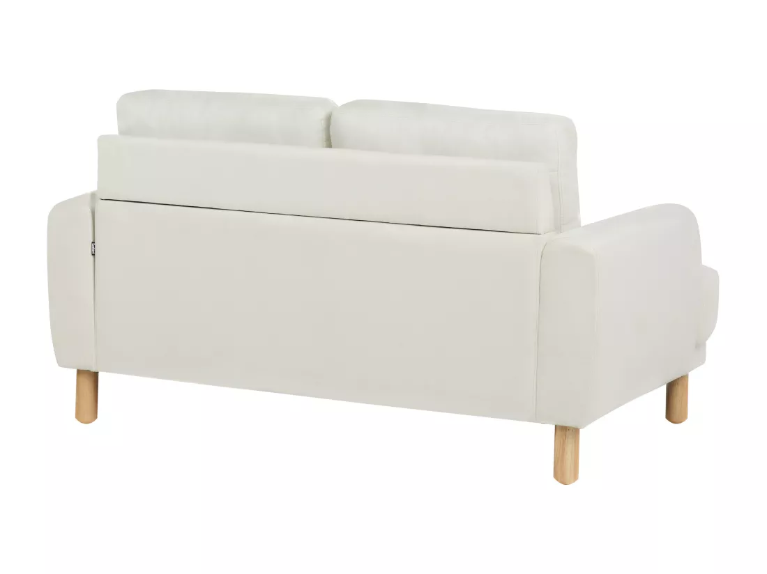 Canapé 2 places en tissu blanc cassé TUVE