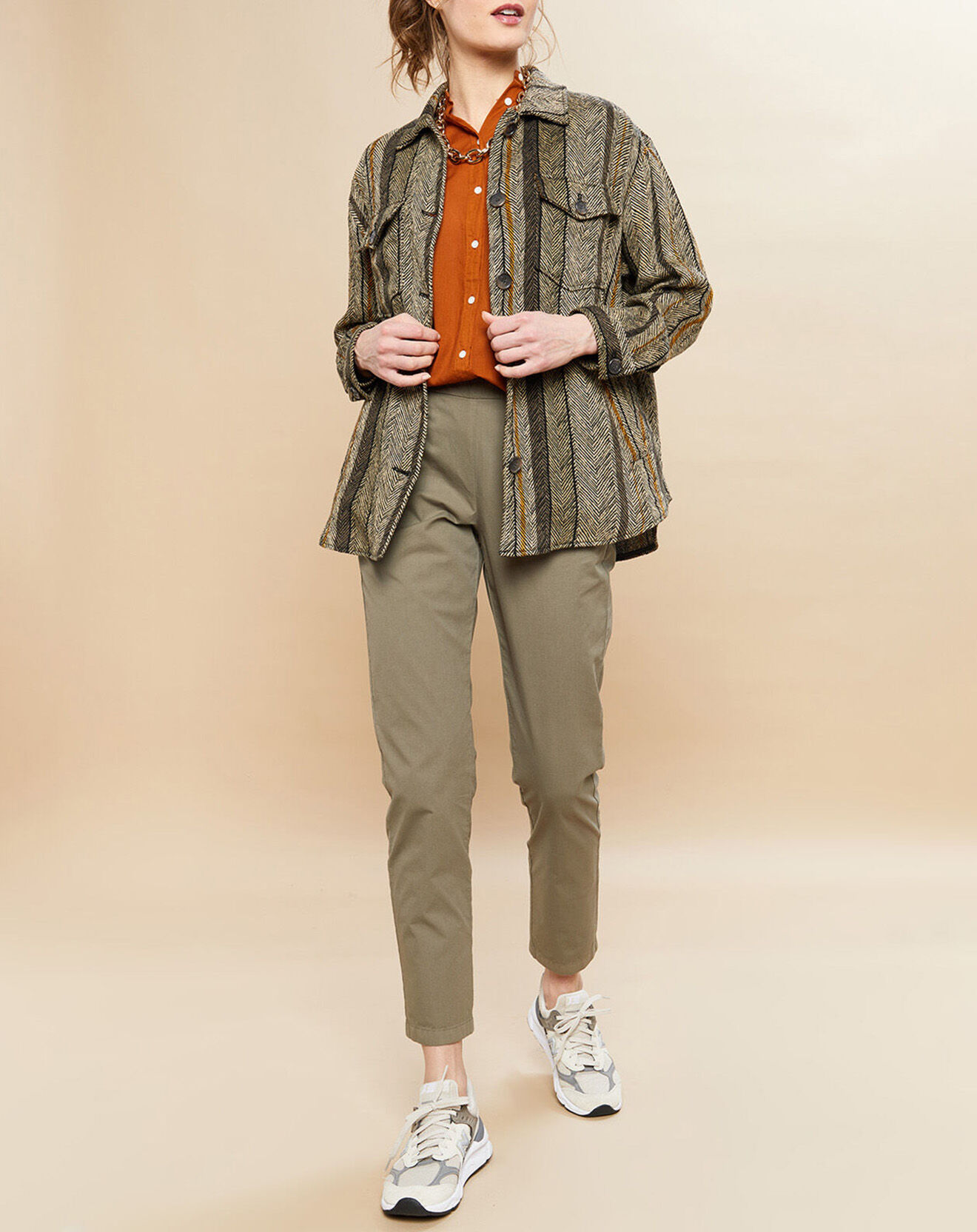 Hartford Veste en Lin & Coton Voltige beige/noir
