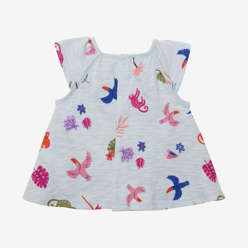 T-shirt bébé fille exotique bleu Catimini Bleu