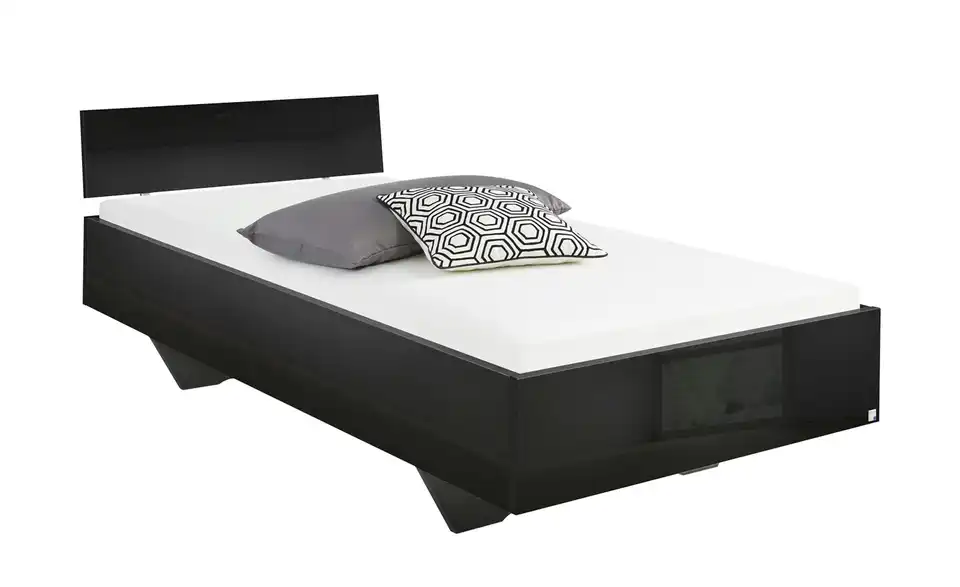 Futonbett Phoenix Grau, Hochglanz 90 cm