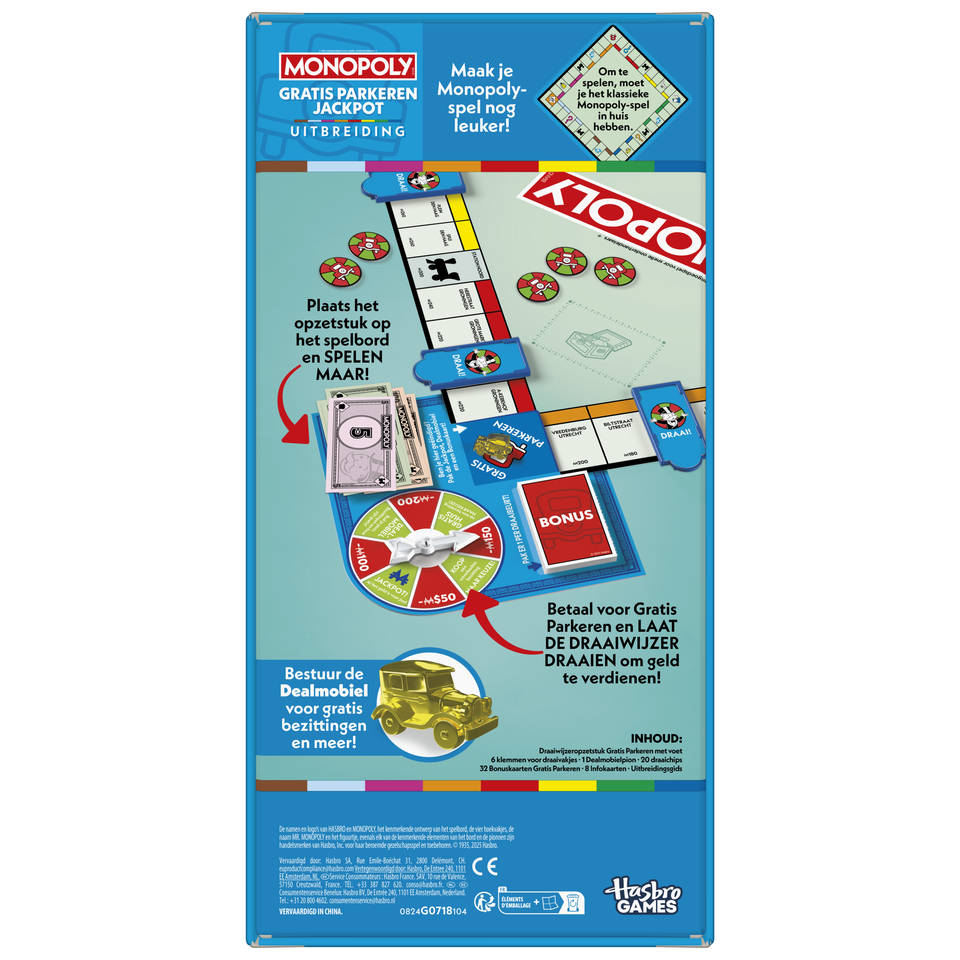 Monopoly gratis parkeren jackpot uitbreiding