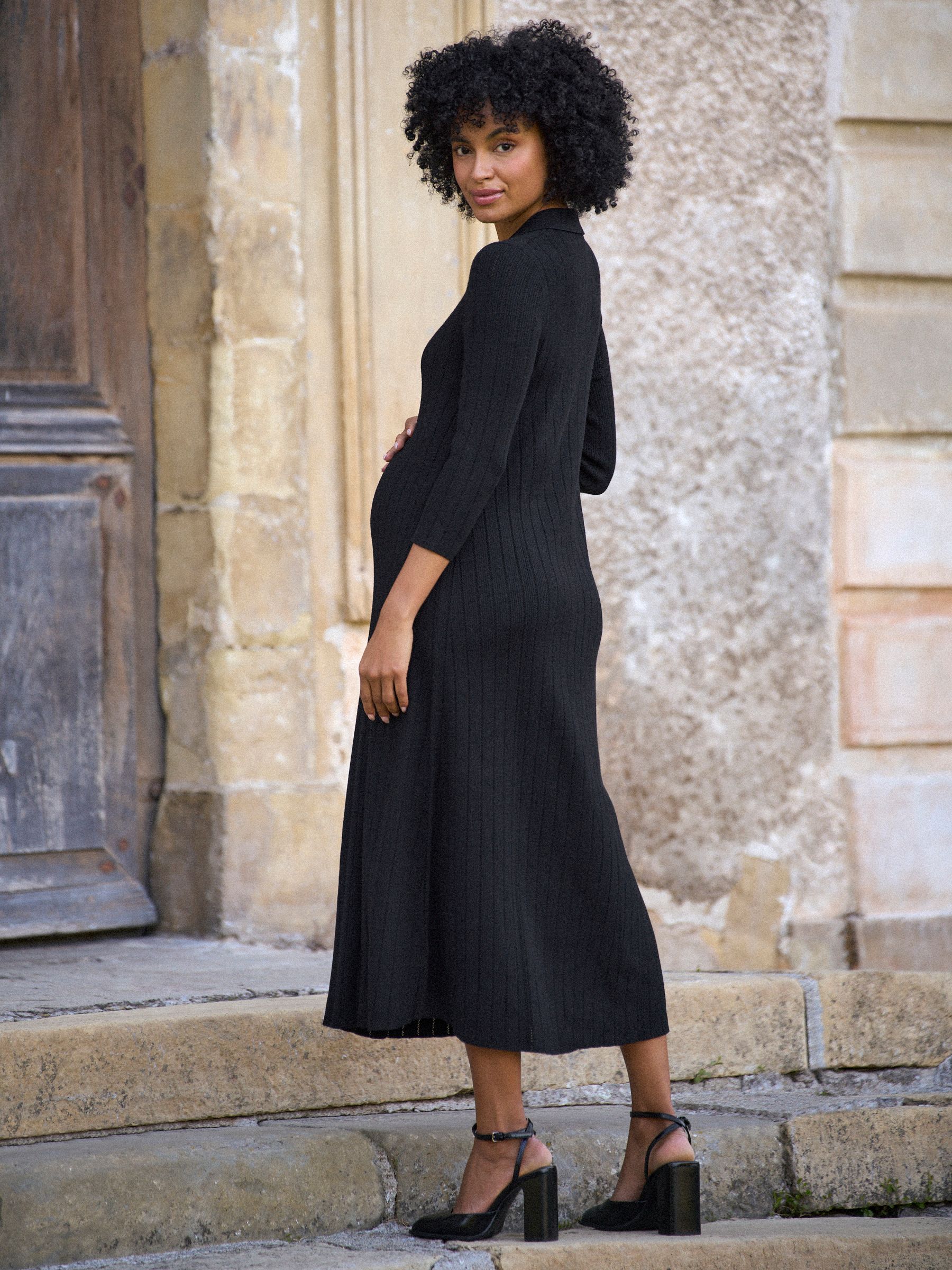 Seraphine Maternity Pointelle Knit Dress