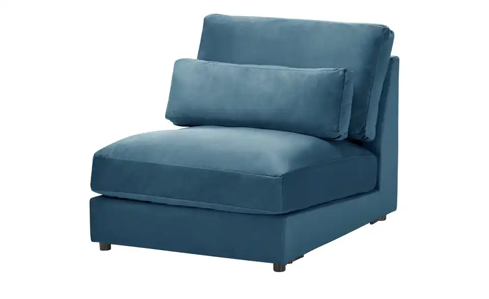 Element Branna Blau Samt 1-Sitzer