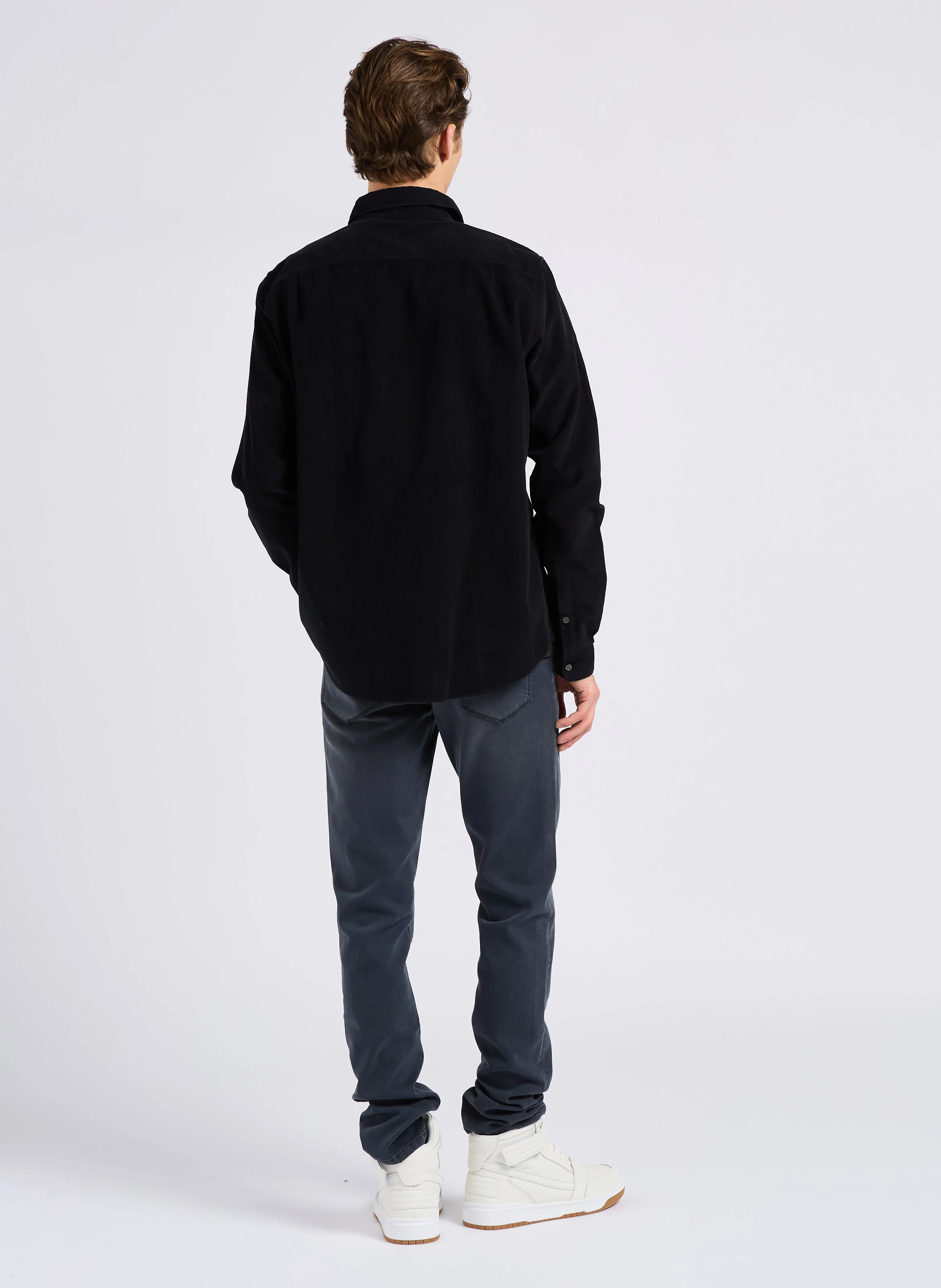 Jean slim en coton mélangé | Gris