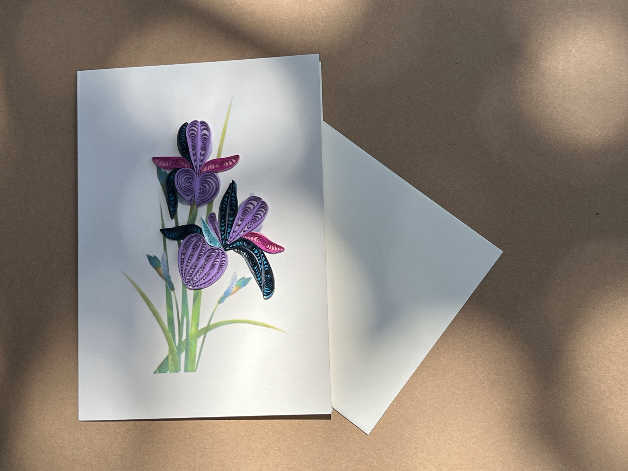 Grußkarte 'Schwertlilien', B 12,7 cm, H 17,8 cm günstig bestellen