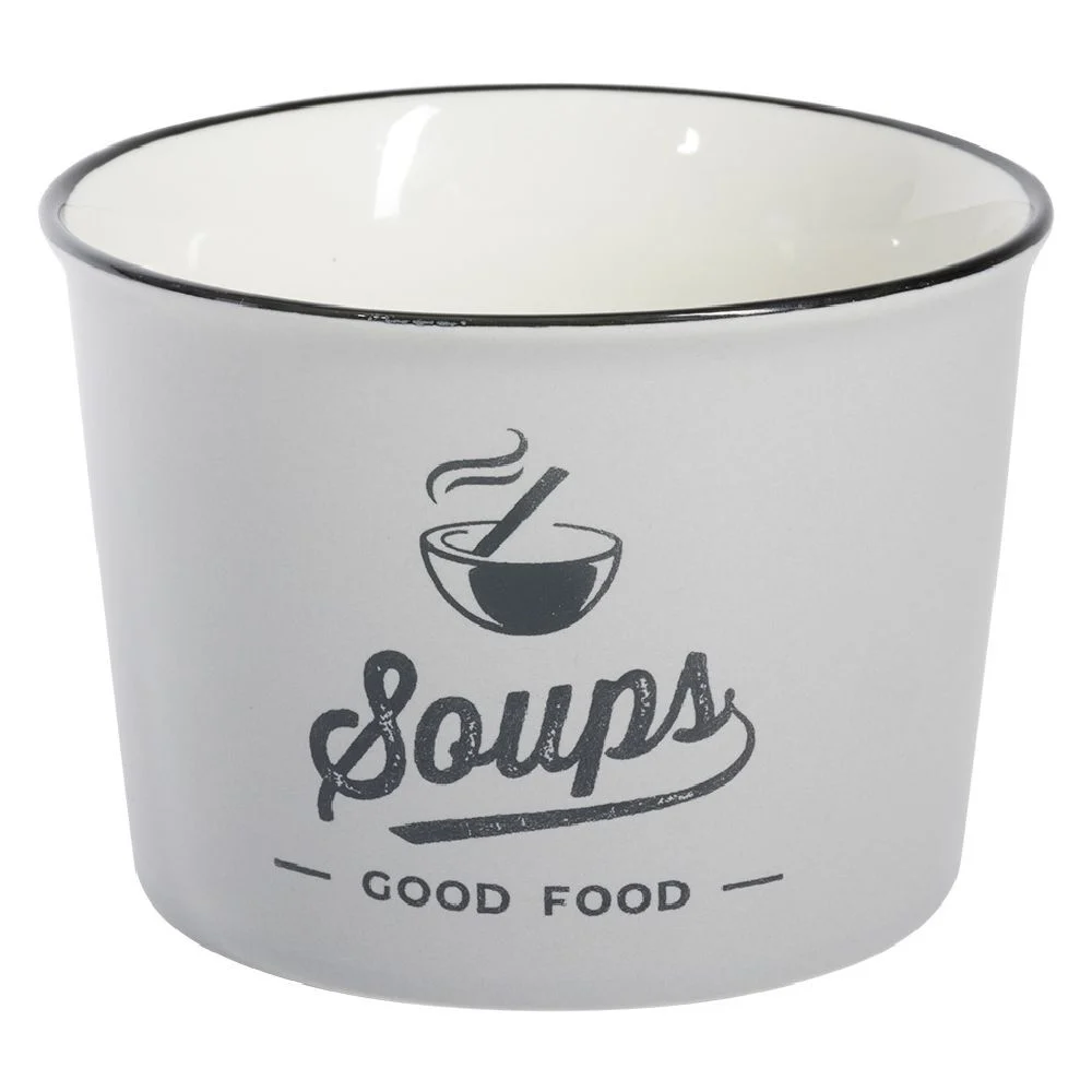 Bol à soupe inscription Soups Good Food 500ml