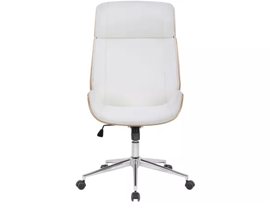Fauteuil de bureau Varel - Bois naturel - blanc110.00