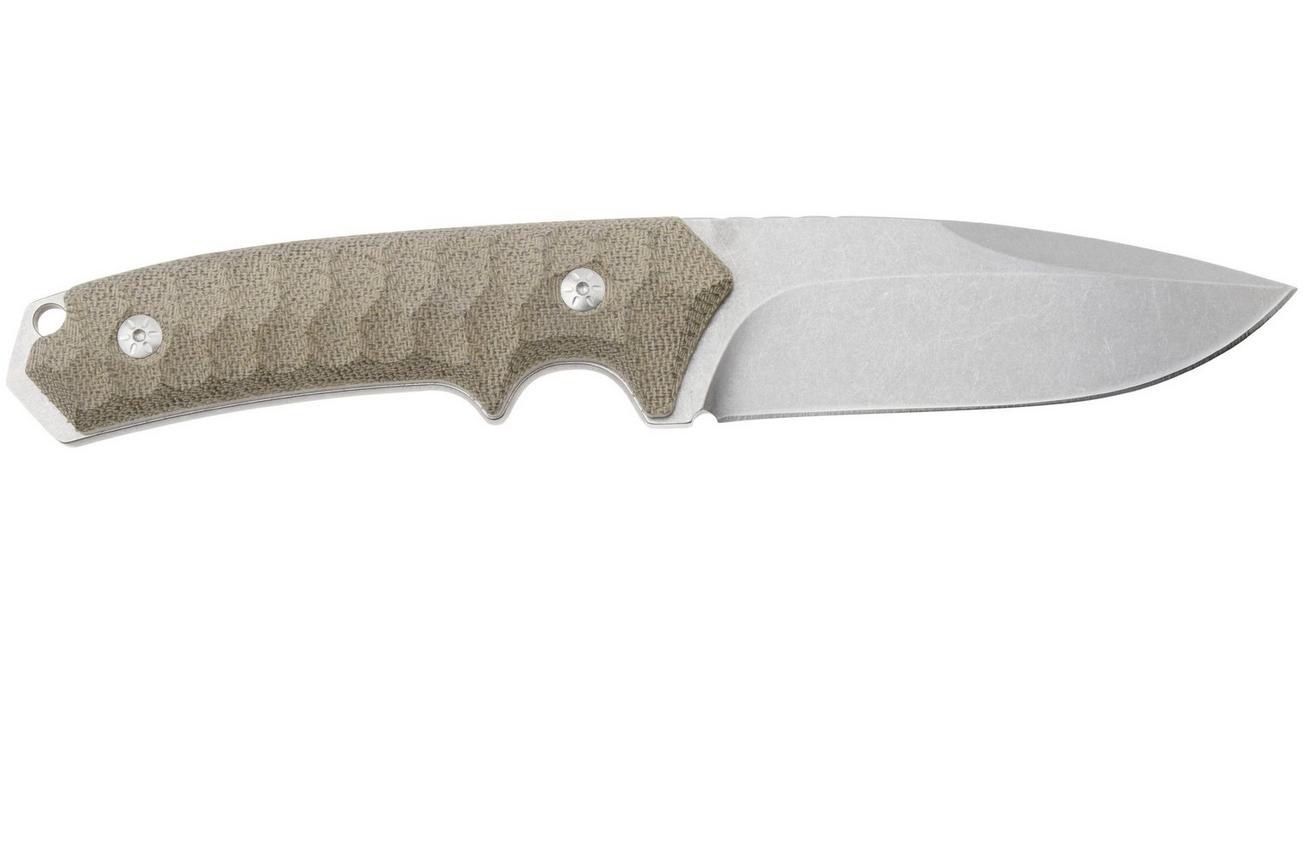 Mercury Ranger 923-23-3VCVC Stonewashed Sleipner, Natural Canvas Micarta, bushcraftmes