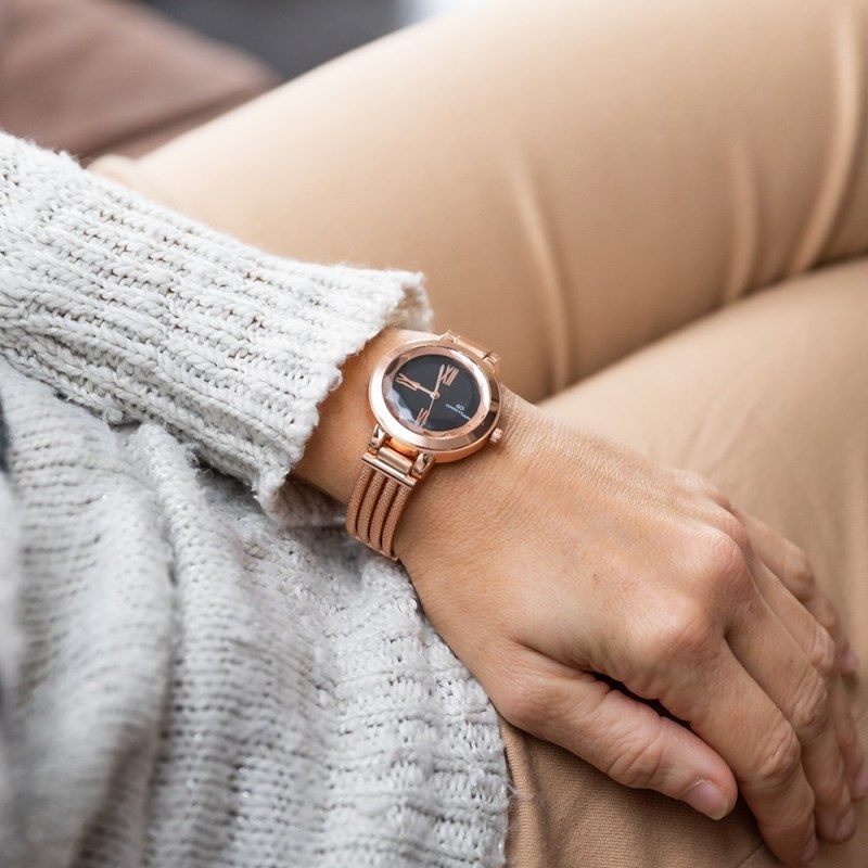 Montre Femme GIORGIO bracelet Acier Rose Métal