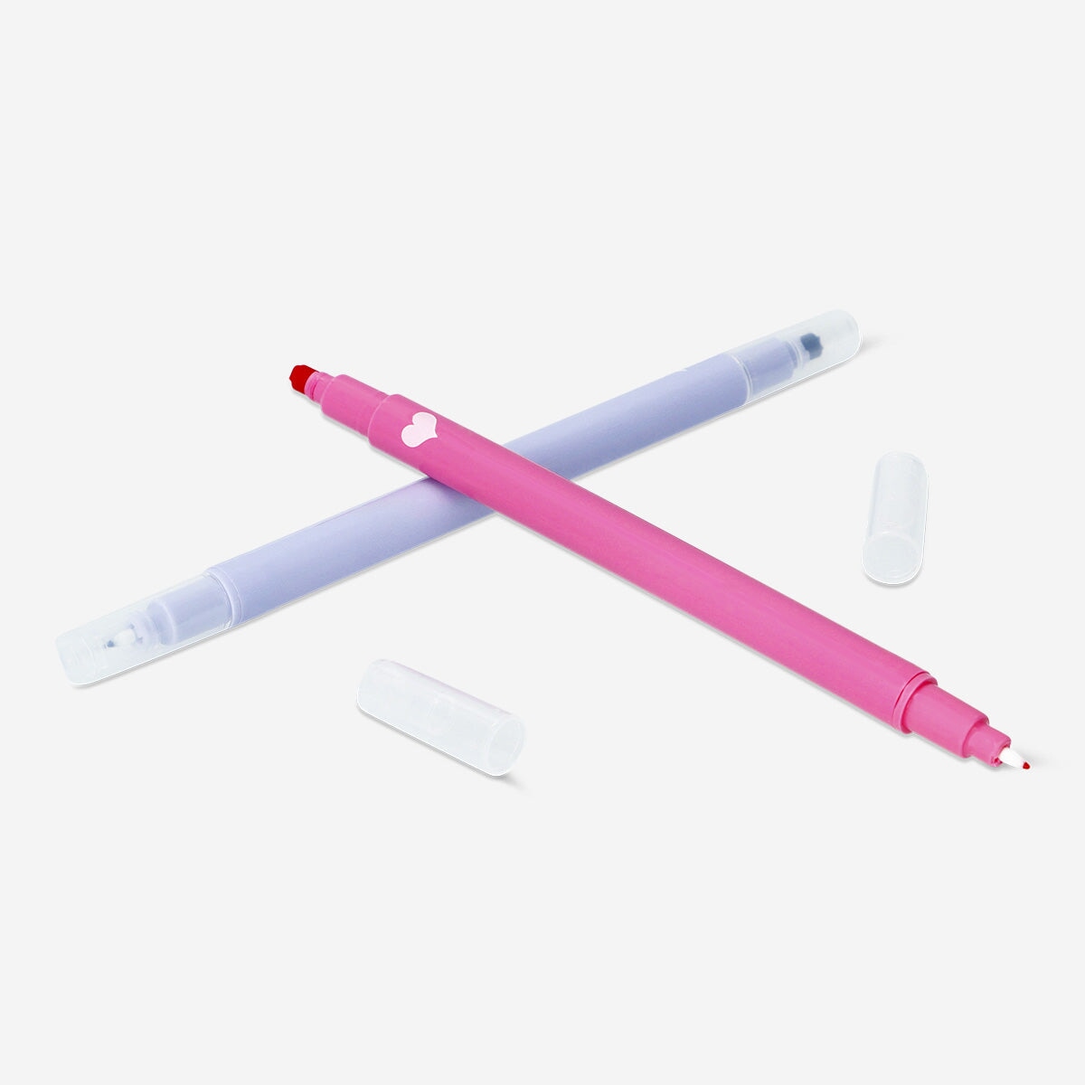 Dobbelt spids Tuscher med fineliners og stempler - 12 stk