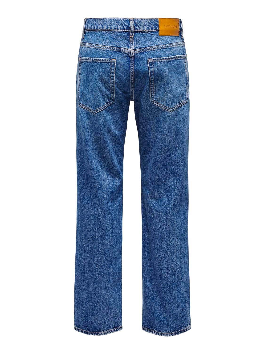 ONSEDGE Mid Rise Gerade geschnitten Jeans Special Bright Blue Denim