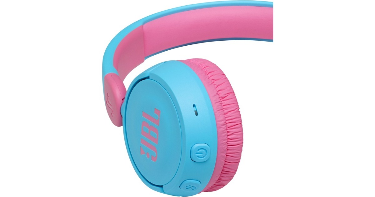 JBLJR310BT on-ear hoofdtelefoon  (Blauw/roze, Bluetooth)