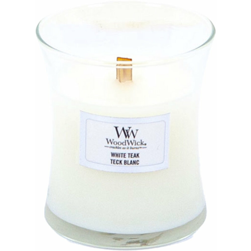 WoodWick Geurkaars Mini White Teak85 gr