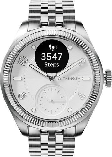 Withings ScanWatch Nova Brilliant Titanium Zilver 39mm