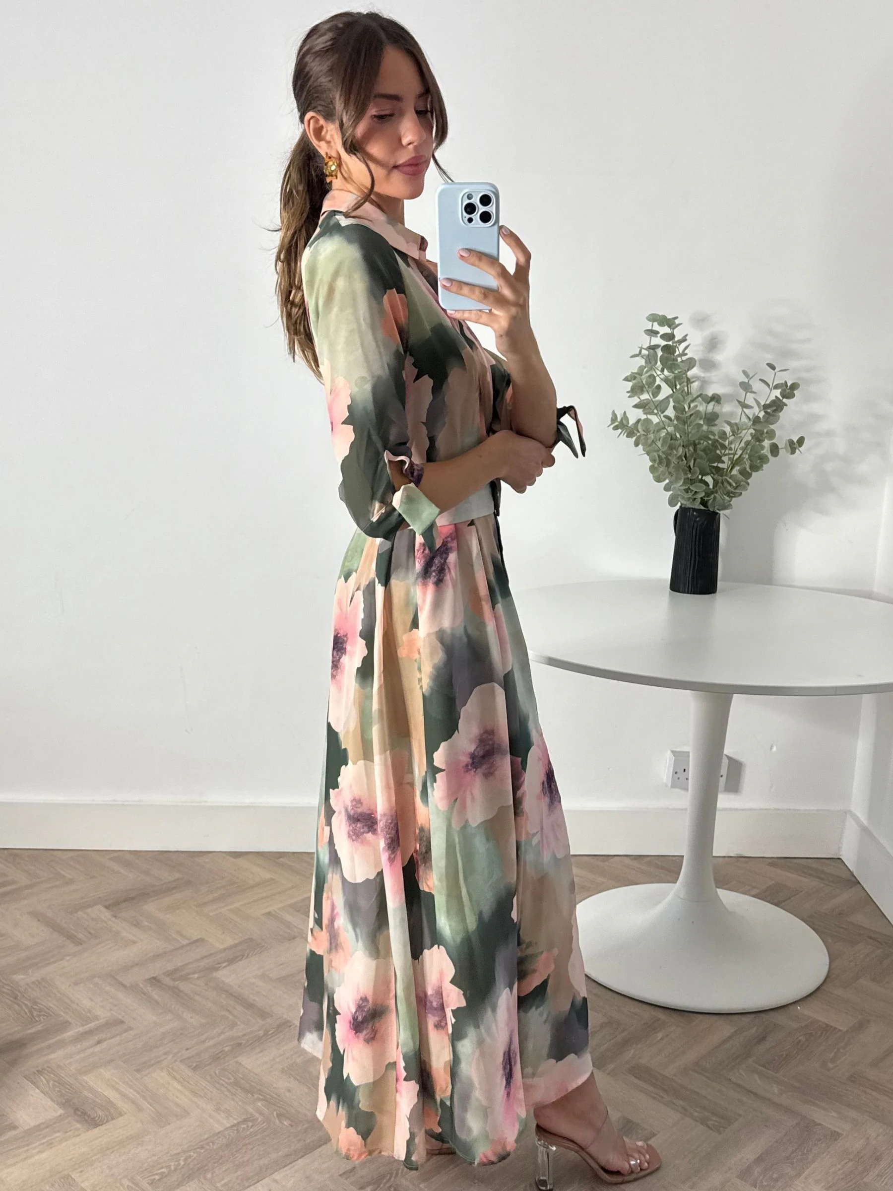 Roze - Style Cheat - Daphne overhemdjurk met riem