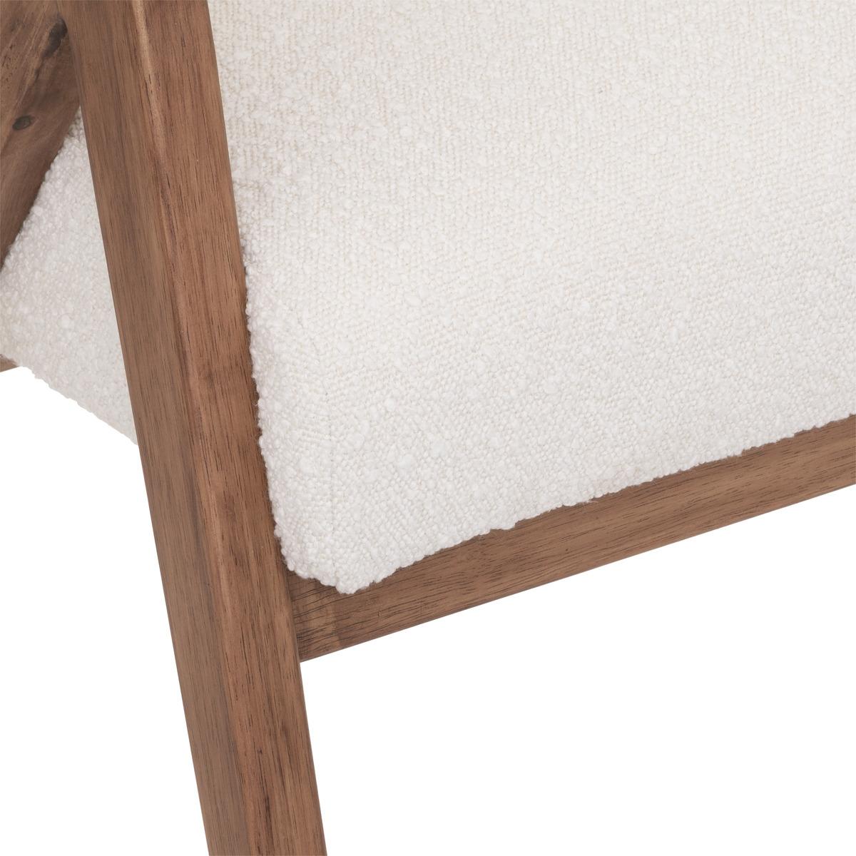 FAUTEUIL BOUCLE AMZA BLANC