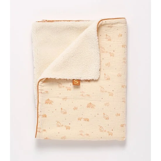 Orsino Couverture   Vanille / Camel        de               Sauthon Baby Déco