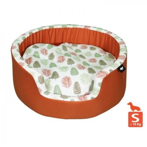 Cama AIME laranja tropical suave para cães de pequeno e médio porte.