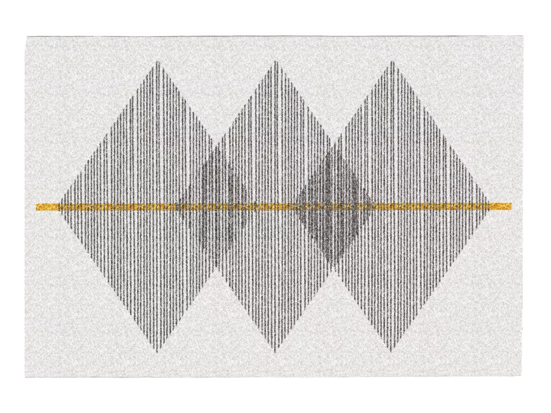 Tapis géométrique - 160 x 230 cm - Blanc et gris- NIMIRIA