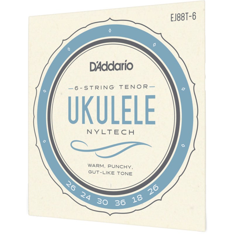 D'Addario EJ88T-6 Nyltech 6-string Ukulele snaren voor zessnarige tenor ukelele