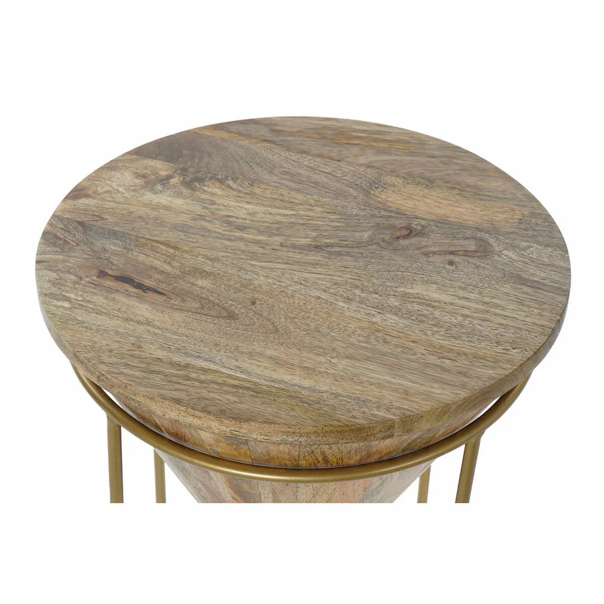 DKD Home Decor Table Métal Bois de Manguier