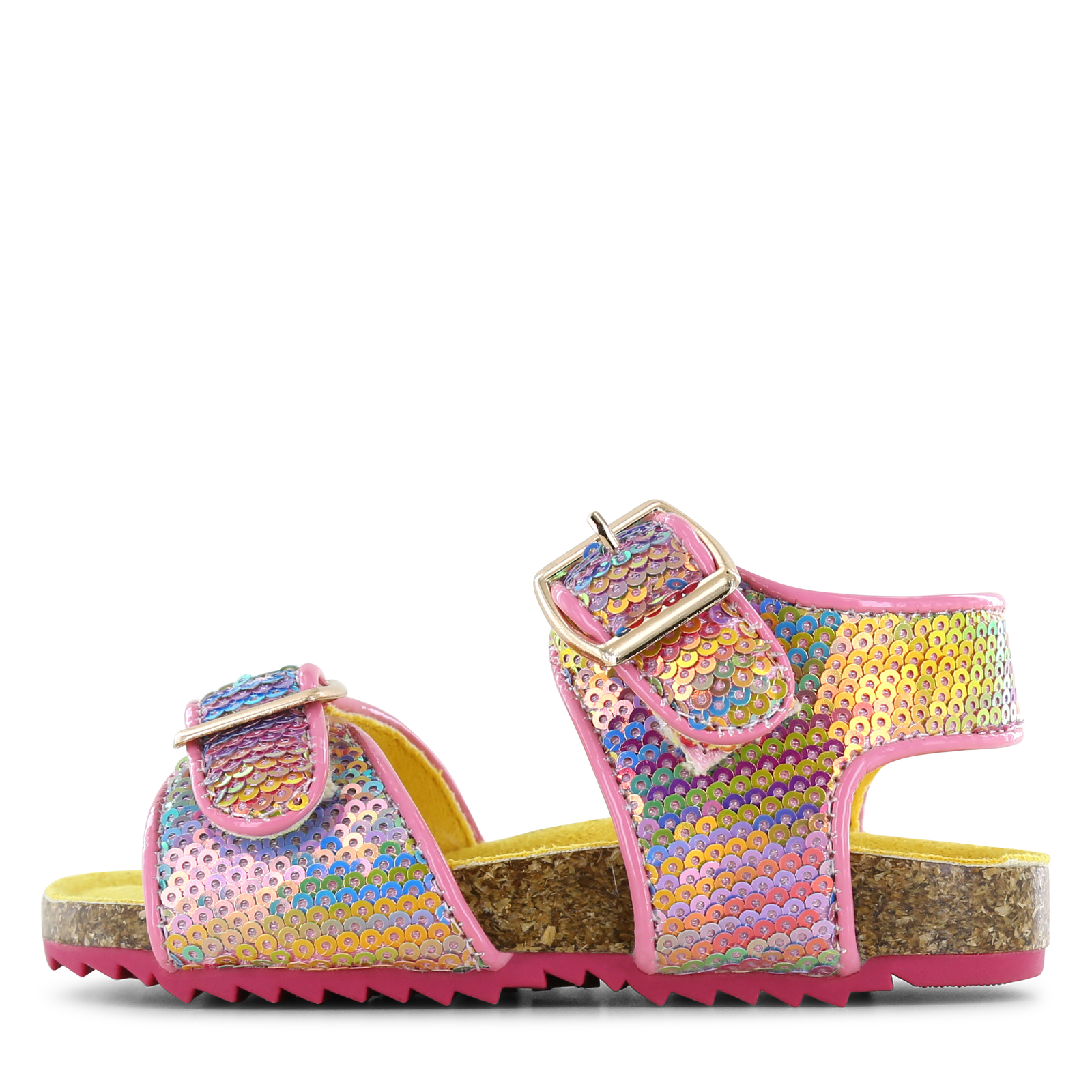 Go Bananas sandaal – Rainbow Microleer, Pailletten | Meisjes schoenen