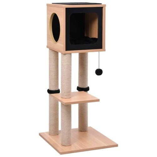 Arranhador para gatos de tamanho médio, preto