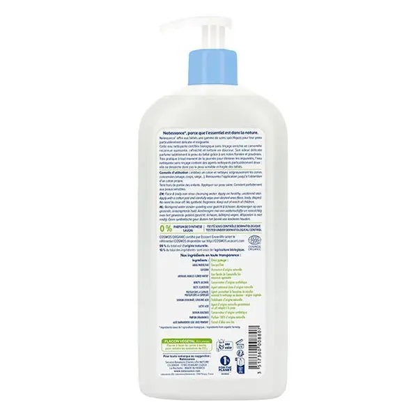 Natessance Bébé Naturel Eau Nettoyante Sans Rinçage 500ml