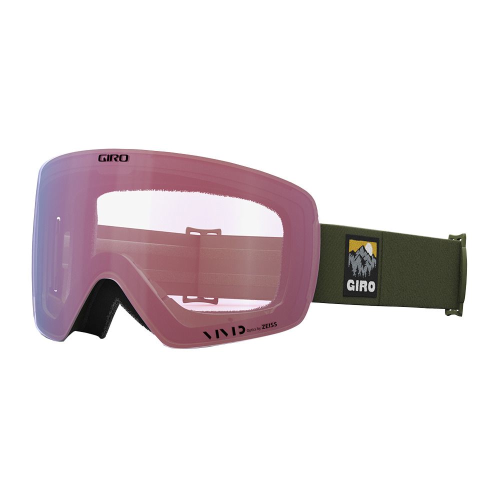 Giro CONTOUR - Masque ski + écran supplémentaire vivid infrared trail green vista/vivid petrol
