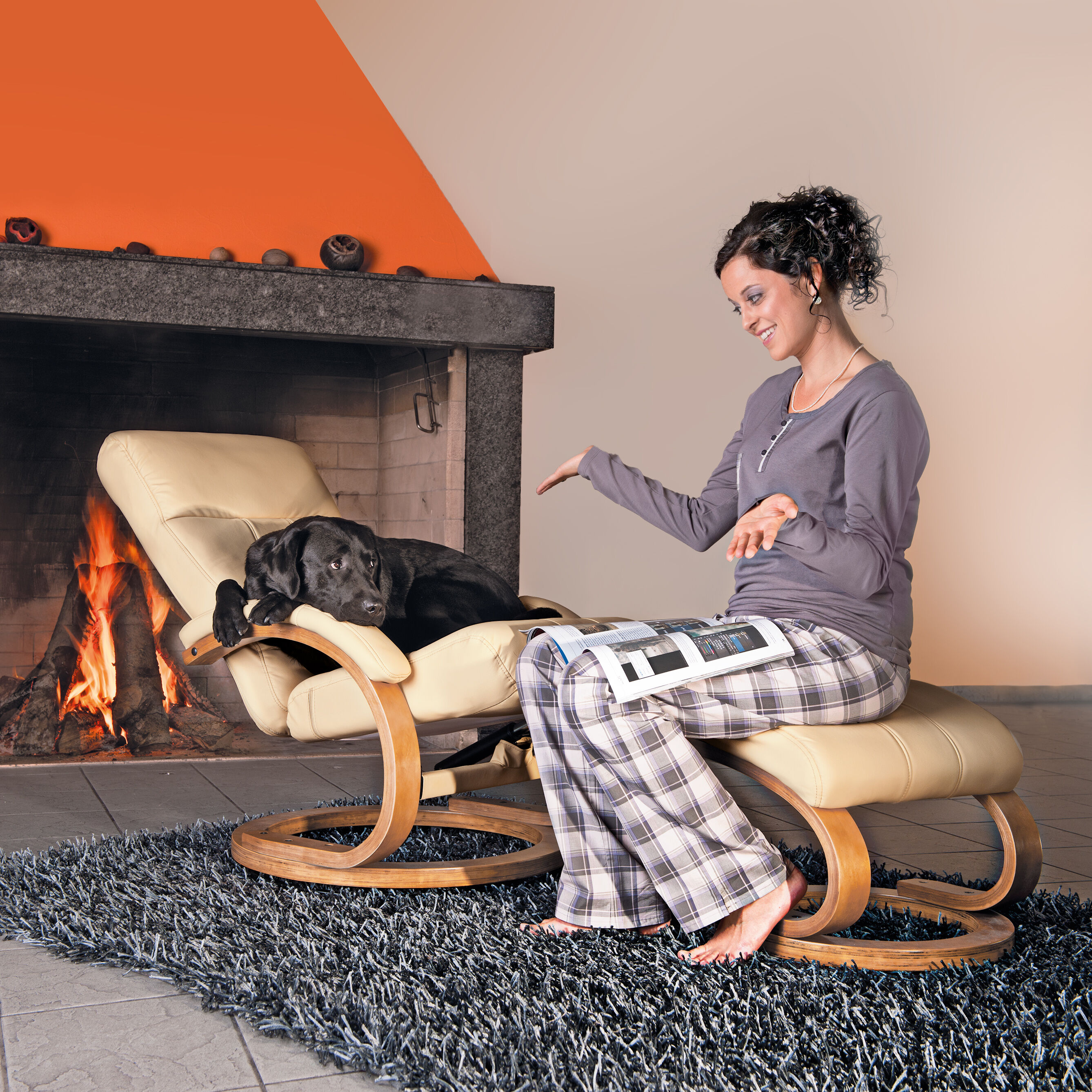 Relax Chair Patras mit Hocker
