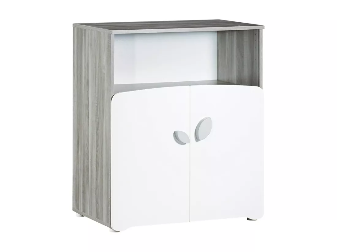 Chambre trio lit, Commode à langer et Armoire en bois blanc