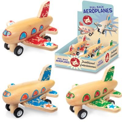 Wooden Pull-Back Aeroplane