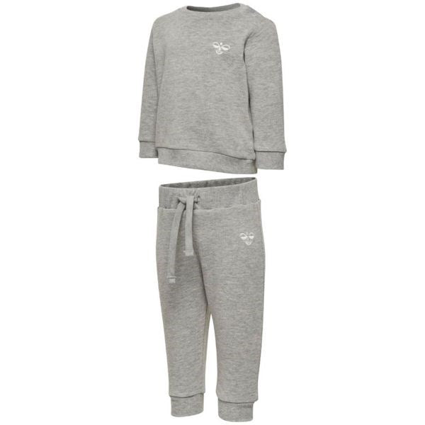 Santo Crew Suit Grey Melange - Hummel → Luksusbaby.dk