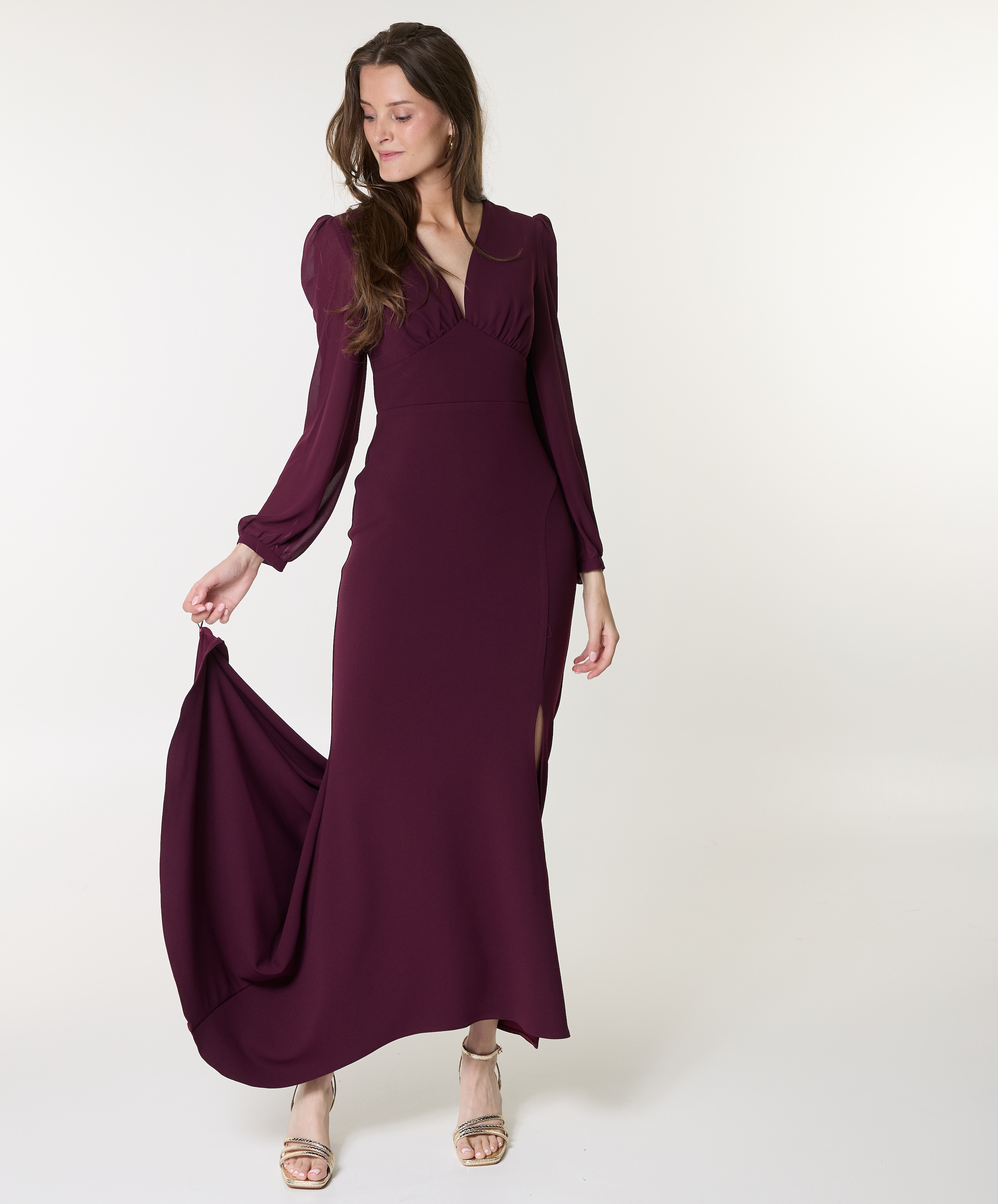Rinascimento Dames jurk bordeaux